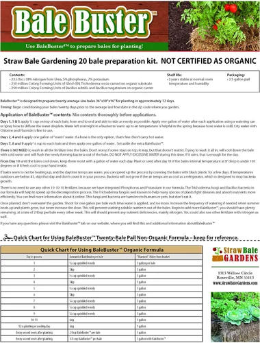 Vista 5 de Kit de preparación de pacas de paja para jardinería Twenty Bale Formulación tradicional NPK refinada 24 libras (no orgánica)