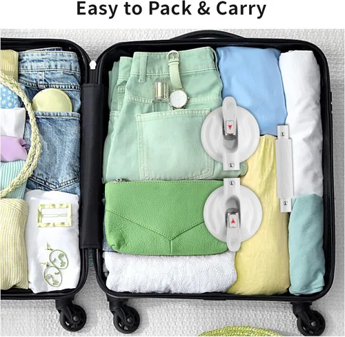 Vista 9 de SHAPON Suction Cup Grab Bar for Shower,Shower Handle Bar with Strong Suction Cup,Portable Grab Handle for Bathtub, Easy to Install, Safe for