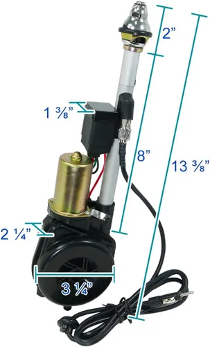 Vista 3 de Spec-D Tuning ANT-105A sintonizador kit de repuesto de mástil de antena de radio AM/FM, cableado, cable, 12 V de potencia