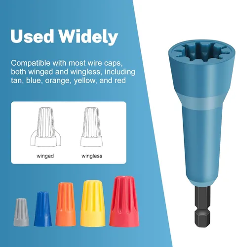 Vista 3 de Ywmoml Tuerca de Alambre Torcedora y Herramienta Torcedora de Alambre para Taladro, Enchufe de Conector de Giro y Torsión de Mandril de 1/4