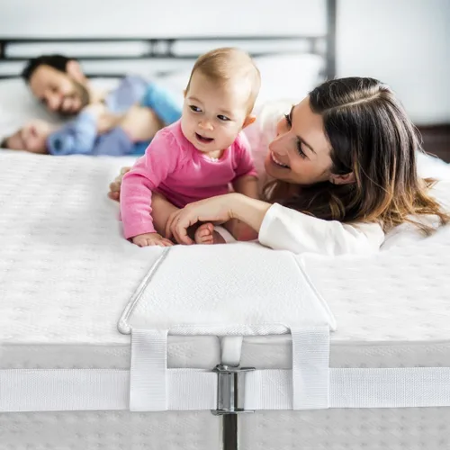 HITOMEN Puente de cama, kit de convertidor de cama individual a King, relleno de huecos de cama con correa, conector de colchón