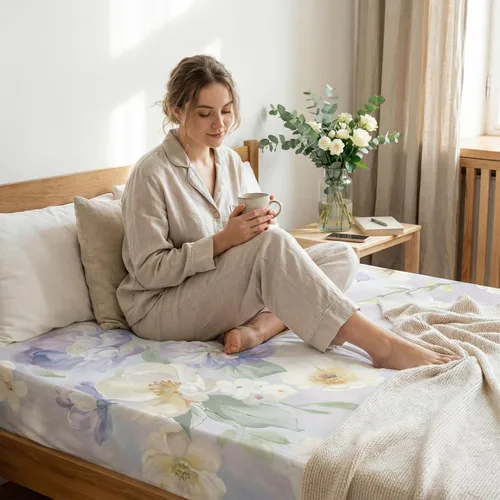 Vista 17 de YIYEA Sábana bajera ajustable de microfibra de doble cepillado de alta calidad, tamaño individual, sábana bajera ultra suave, encogimiento, Blanco