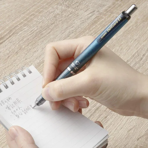 Vista 2 de Lápiz mecánico Zebra DelGuard 0.5mm, cuerpo azul nido de abeja (P-MA85-HBL)