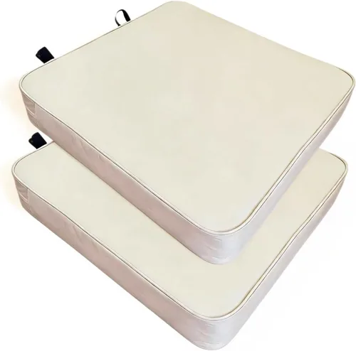 Cojín para silla de patio, 20 x 20 pulgadas, impermeable, para exteriores, para muebles de patio, jardín, sofá, silla, cojines con asa y correas