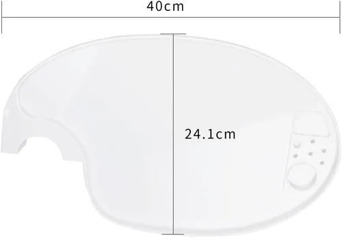 Vista 2 de Accesorios montados poste plástico de la silla de la odontología de la bandeja del estante de la bandeja redonda dental