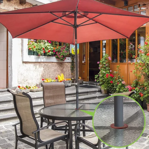 Vista 7 de Outus Anillo de Agujero de Sombrilla para Mesa de Patio, Cuña de Cono de Sombrilla, Enchufe de Estabilizador de Sombrilla para Orificio de Mesa