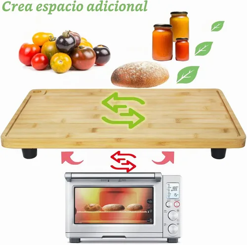 Vista 5 de Tabla de cortar de bambú apta para horno tostador Breville 860 BSS/845BSS