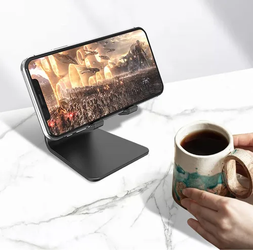 Vista 6 de Tergy Paquete de 12 soportes para teléfono celular, soporte ajustable para teléfono celular, soporte de escritorio para todos los teléfonos