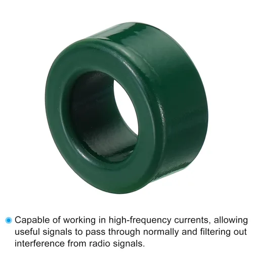 Vista 3 de PATIKIL Núcleo toroide de ferrita, 20 unidades de núcleo toroide de 1 pulgada ODx0.6 pulgadas IDx0.5 pulgadas H anillos de ferrita transformador