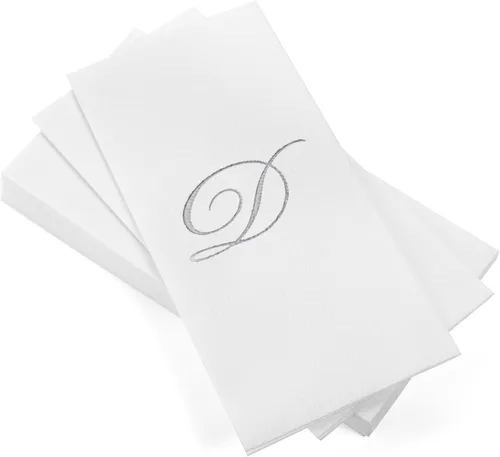 Vista 39 de AH AMERICAN HOMESTEAD Servilletas desechables – Servilletas doradas con monograma para invitados, servilletas acolchadas como tela para baño
