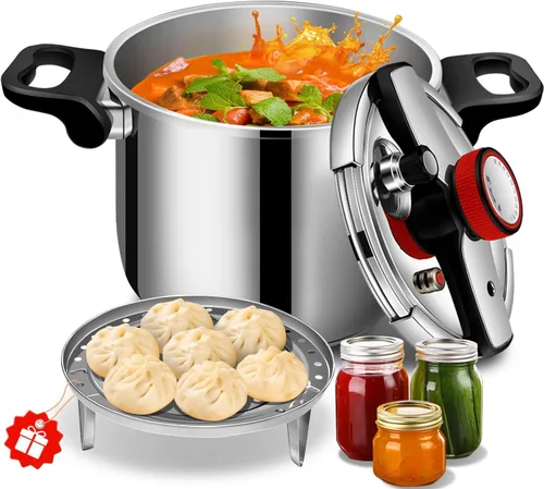 Olla de presión pequeña de acero inoxidable de 4.22 cuartos de galón, Olla de Presion, mini olla a presión de acero inoxidable, compatible con
