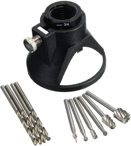 Vista 5 de Guía de corte de herramientas multiuso rotativo, cubierta de bocina, tallado, localizador rotativo, cortes de precisión, herramientas de accesorios