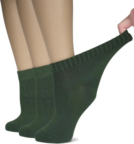 Vista 11 de Hugh Ugoli - Calcetines de tobillo para mujer con bambú diabético, punta sin costuras súper suave y sin ataduras, anchos, ajuste holgado y elástico