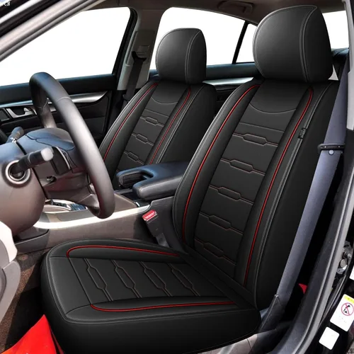 Vista 17 de Funda de asiento de piel sintética compatible con Honda Civic 2003-2015/2022-2025 2026, protector de asiento de automóvil compatible con bolsa
