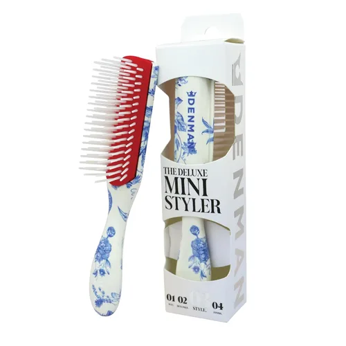 Vista 11 de Denman Mini Curl Definer & Styler 5 Row Hairbrush for Detangling, Separating, and Defining Curls, Curly Hairbrush, Sleek Blowdrying - D14