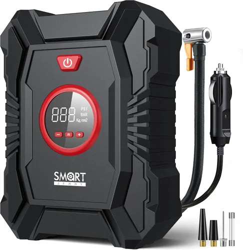 Inflador de neumáticos portátil para automóvil, compresor de aire de 12 V, máximo 100 PSI | Car Portable Air Compressor, Digital Tire Inflator with