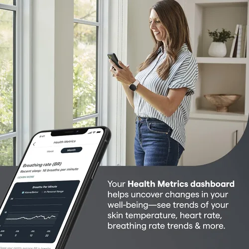 Vista 5 de Fitbit Sense - Reloj inteligente avanzado con herramientas para la salud del corazón, control del estrés y tendencias de temperatura de la piel