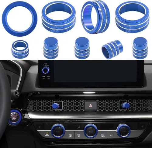 Vista 12 de Cubierta de perilla de ventilación de aire acondicionado para accesorios Honda Civic 2022-2024 2025 2026, para CRV 2023-2025 2026, anillo de botón