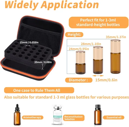 Vista 7 de DHXYZZB Almacenamiento de aceites esenciales, funda de transporte de aceites esenciales, Púrpura, Moderno