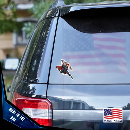 Vista 7 de Marvel Thor - Juego de 3 calcomanías de vinilo para exteriores, para automóvil, laptop, computadora, botella de agua, calcomanías de Marvel