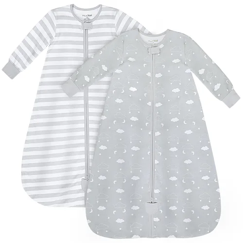 Vista 56 de Mama Cheetah Saco de dormir para bebé de 0.5 TOG, Manta Vestible de Algodón Orgánico para Bebé con Cremallera Bidireccional, Saco de Dormir