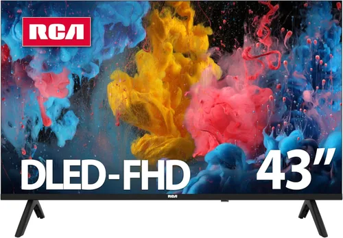 RCA Smart TV Android FHD de 43 pulgadas, pantalla LED sin marco con HDR10, Wi-Fi y Bluetooth, Google Assistant integrado, compatible con Alexa