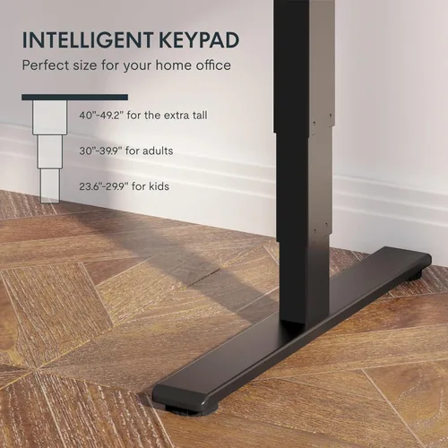 Vista 5 de Pro Bamboo - Escritorio eléctrico de pie con motor dual de 3 etapas, 48 x 24 pulgadas, tabla de escritorio de altura ajustable, escritorio eléctrico