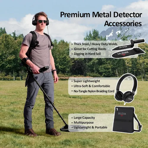 Vista 8 de DR.ÖTEK Detector de metales, detector de oro impermeable, modos de localización y terreno, detector de metales profesional para adultos