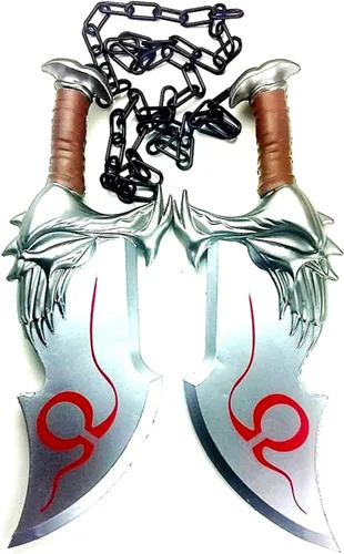 God of War Espadas Kratos Blades of Chaos Espuma de alta densidad 1:1 Escala Accesorios Plata