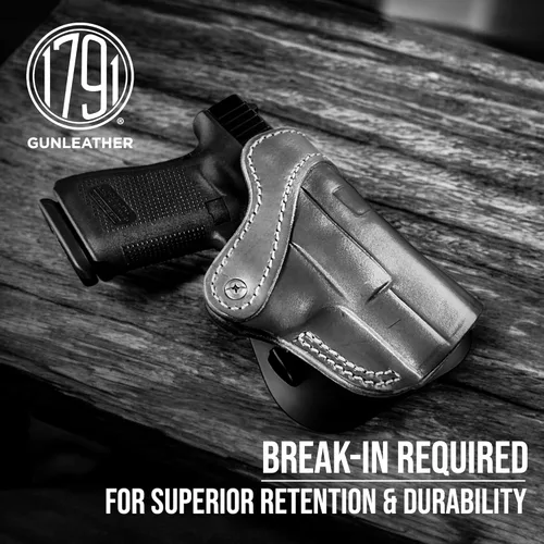 Vista 6 de 1791 GUNLEATHER Glock 43 - Funda de pala OWB CCW G43 - Funda de piel para pistola para cinturones - Glock 43, Ruger LC9 y Ruger SR22