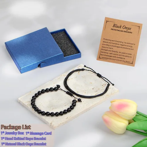 Vista 114 de LPBeads Pulsera de piedra natural hecha a mano de tamaño ajustable