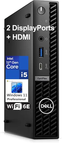 Dell OptiPlex 7020 MFF Mini PC 7000 - Computadora de escritorio empresarial con factor de forma micro, Intel Hexa-Core i5-12500T (Beat i7-11700T),