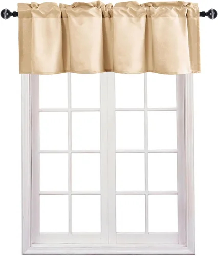 Vista 21 de JIUZHEN Cortinas de cenefa para cocina, cenefas para ventana de sala de estar/sótano, cortinas de ventana de baño, aislamiento térmico, paneles