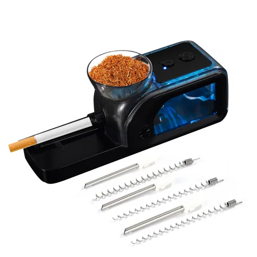 Vista 4 de Rodillo eléctrico de cigarrillos Inyector de tabaco automático rápido, pantalla LED inteligente de 380 W, motor de alta potencia para un balanceo