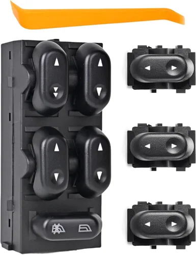 PANNUOSCS Interruptor de ventana principal con interruptores de ventana de pasajero compatible con Ford F150 Expedition 2004-2008 Crown Victoria