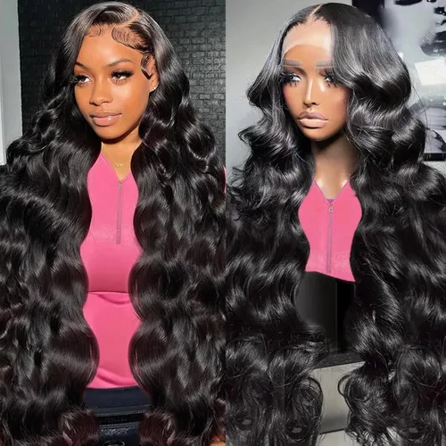 soul lady Pelucas de cabello humano ondulado con encaje frontal transparente HD de 13 x 4 pulgadas, pelucas de cabello humano para mujeres, pelucas