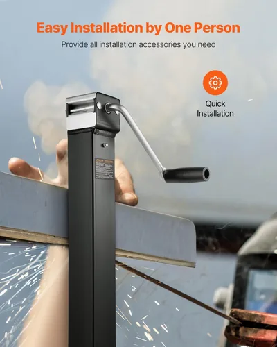 Vista 3 de VEVOR Soldadura directa cuadrada de alta resistencia de 8000 libras en gato de RV, elevación de 15-1/4 pulgadas, pata de caída ajustable