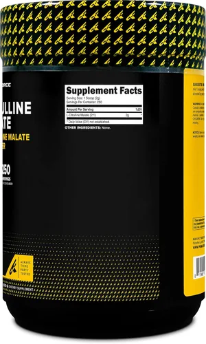 Vista 4 de PrimaForce Malato en polvo de L-citrulina, sin sabor, 17.64 oz, vegano, sin OMG