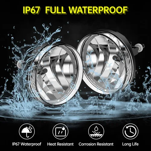 Vista 4 de Ensamble de luces antiniebla Groking, luces antiniebla Sierra 2007-2014, lámparas antiniebla compatibles con Sierra 2007 2008 2009 2010 2011 2012