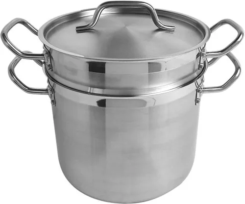 Vista 9 de TrueCraftware - Olla doble de aluminio de 8 cuartos de galón con tapa – Olla de fusión de vapor de calibre pesado doble para fondue de chocolate
