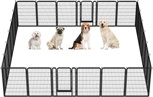 Vista 14 de Topeakmart Corralito para perros al aire libre, corralito de ejercicio portátil para interiores y mascotas, para patio, caravana, camping, 32