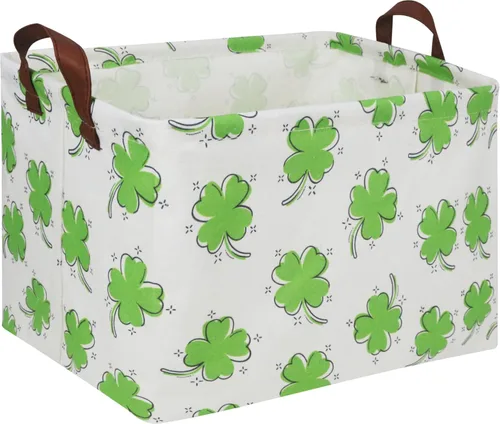 Vista 16 de Cesta de almacenamiento rectangular con asas, papelera plegable para juguetes para niños, caja de libros, cesta de regalo (murciélago)