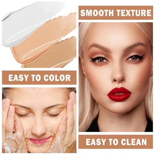 Vista 4 de Base de sombra de ojos, base de sombra de ojos mate oscuro, imprimación de sombra de ojos líquida de color uniforme, imprimación de ojos de humedad