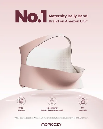 Vista 5 de Momcozy CozySupport - Banda para el vientre de embarazo, banda ergonómica para el vientre, cinturón invisible para el embarazo para espalda