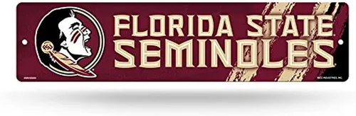 Vista 126 de NCAA Rico Industries Placa de calle de plástico Placa de calle de plástico de 4" x 16" Color del