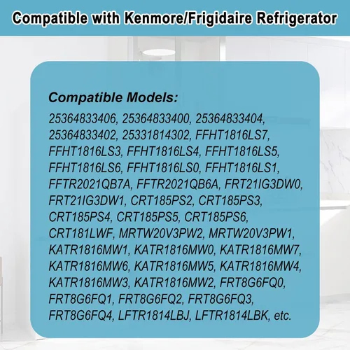 Vista 7 de 240534901 Door Shelf Rack Bar Replacement (2pack) - Compatible with Frigidaire Kenmore Refrigerator Frigidaire Door Retainer Bar Shelve Bin