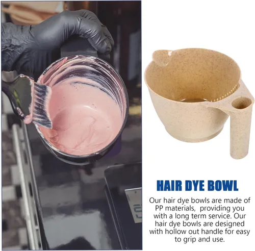 Vista 9 de Lurrose Cuenco de tinte para el cabello, tinte rubio para el cabello, 2 unidades, cuenco de tinte de pelo de plástico, cuencos de tinte de mezcla