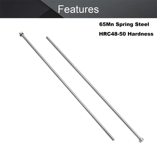 Vista 3 de Utoolmart 1/8 "de diámetro punta redonda de acero recto eyector Pin Punch 8 pulgadas largo gris plateado 5pcs