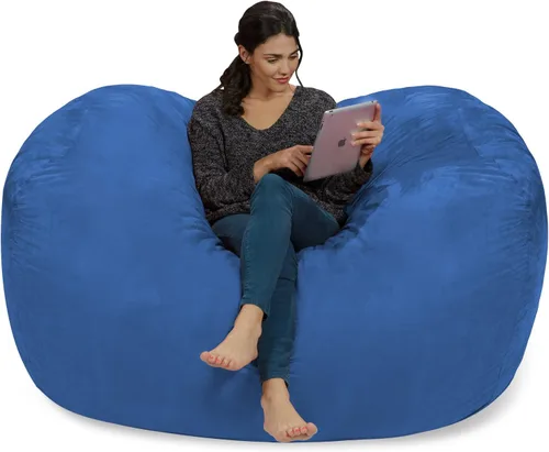 Vista 4 de Cozy Sack - Sillón de puff Gran bolsa para muebles de espuma viscoelástica de 6ft y tumbona grande sofá grande con funda de microfibra suave