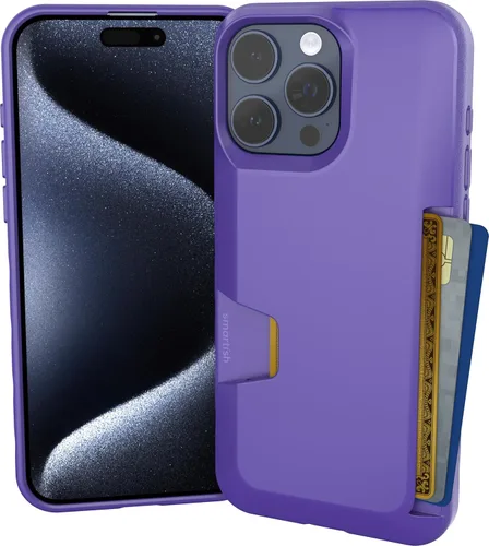 Vista 106 de Smartish® Funda tipo cartera para iPhone 15 Pro Max - Wallet Slayer Vol. 1 [Delgada + Protectora] Soporte para tarjetas de crédito - Cubierta